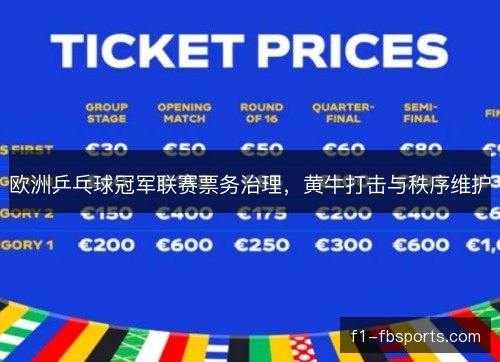 欧洲乒乓球冠军联赛票务治理，黄牛打击与秩序维护
